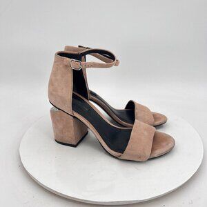 Alexander Wang Women Size EU 36 US 6 Tan Suede Abby Ankle Strap Heel Shoes